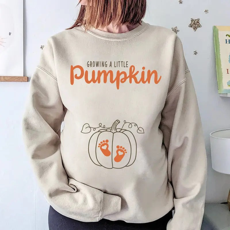 Halloween Pregnancy Reveal Growing Little Pumpkin Shirt Halloween Maternity Halloween Pregnant Shirt Fall Pregnancy Announcement Baby Reveal Halloween Party Shirt T-Shirts, Hoodie, Sweatshirt - T-Shirt, Sweatshirt, Hoodie