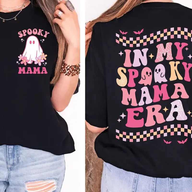 Halloween Shirt My Spooky Mama Era Shirt Spooky Mama Shirt Spooky Mom Spooky Season Halloween Ghosthalloween T-Shirts, Hoodie, Sweatshirt - T-Shirt, Sweatshirt, Hoodie