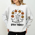 Halloween Skeleton Stay Spooky Funny Halloween Skeleton Spooky Season Scary Pumpkin Spooky Comfy Long Sleeve Cute Tops Fall Winter Casual Womenswear Comfort Fabric Cotton Top T-Shirts, Hoodie, Sweatshirt - T-Shirt, Sweatshirt, Hoodie