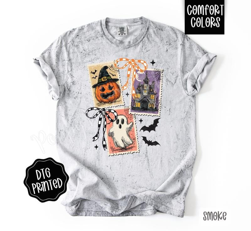 Halloween Stamps Comfort Colors Color Blast Spooky Season Shirt T-Shirts, Hoodie, Sweatshirt - T-Shirt, Sweatshirt, Hoodie