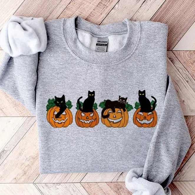Halloween Cat Ghost Shirt Halloween Halloween Cat Shirt Cat Lover Shirt Black Cat Shirt Spooky Season T-Shirts, Hoodie, Sweatshirt - T-Shirt, Sweatshirt, Hoodie