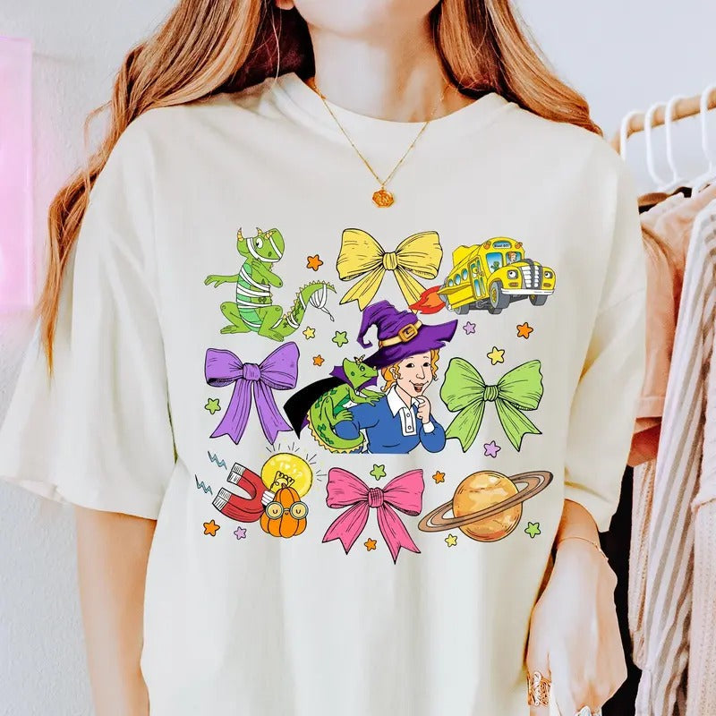 Halloween Magic School Bus Shirt Ms Frizzle Halloween Shirt Magic School Bus Shirt Spooky Teacher Shirt Trick Teach Shirt T-Shirts, Hoodie, Sweatshirt - T-Shirt, Sweatshirt, Hoodie