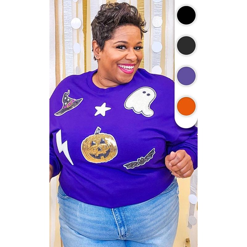 Halloween Things Sequin Long Sleeve T-Shirts, Hoodie, Sweatshirt - T-Shirt, Sweatshirt, Hoodie