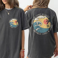 Happiness Waves Comfort Summer Vacation Shirt Palm Beach Lover Positive Motivational Beach Summer Top T-Shirts, Hoodie, Sweatshirt - T-Shirt, Sweatshirt, Hoodie