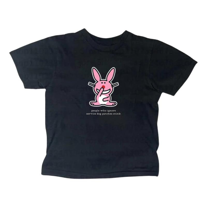 Happy Bunny Baby Gothic Emo Girl Top Scene 2000s Y2k Top Streetwear Casual Cotton Short Sleeve T-Shirts, Hoodie, Sweatshirt - T-Shirt, Sweatshirt, Hoodie