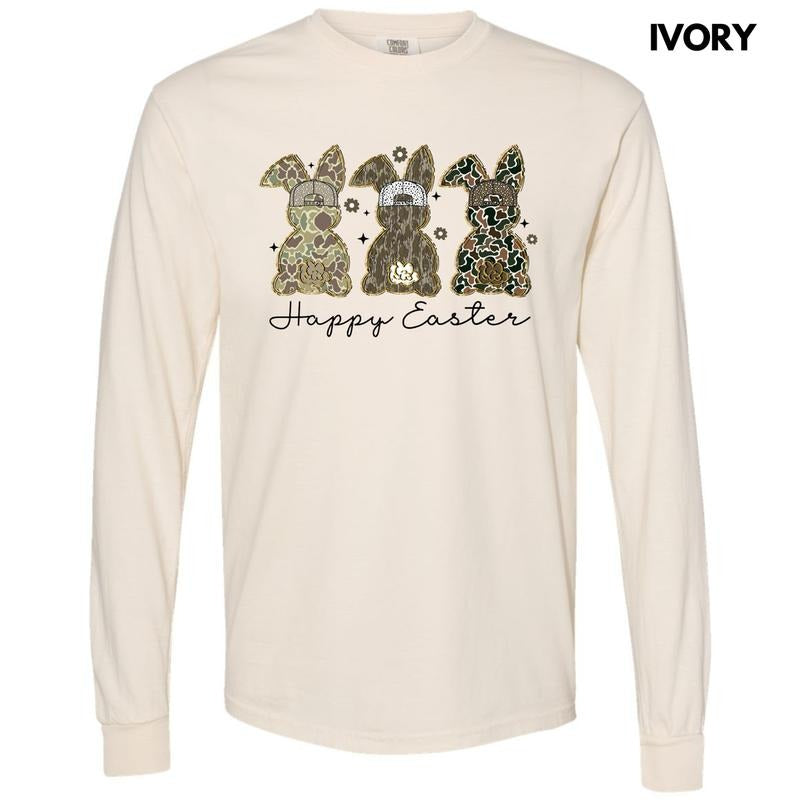 Happy Camo Easter Long Sleeve Comfort Colors 'NLB' T-Shirts, Hoodie, Sweatshirt - T-Shirt, Sweatshirt, Hoodie