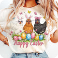 Happy Easter Day Chicken Chicken Easter Retro Easter Spring Flowers Chicken Coquette Chicken Lovers T-Shirts, Hoodie, Sweatshirt - T-Shirt, Sweatshirt, Hoodie