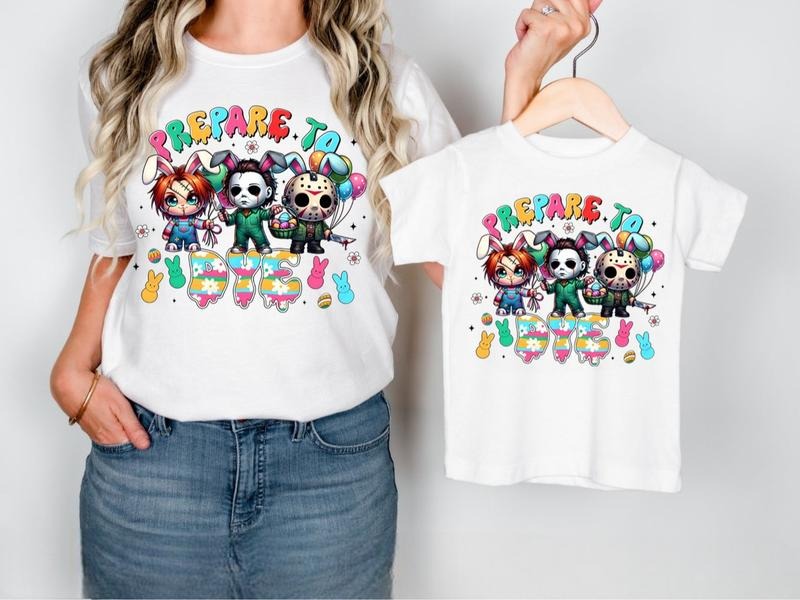Happy Easter Day Shirt Funny Easter Shirt Prepare Dye Killer Easter Chibi Shirt Horror Easter Shirt Horror Movie Shirt Retro Easter Shirt T-Shirts, Hoodie, Sweatshirt - T-Shirt, Sweatshirt, Hoodie