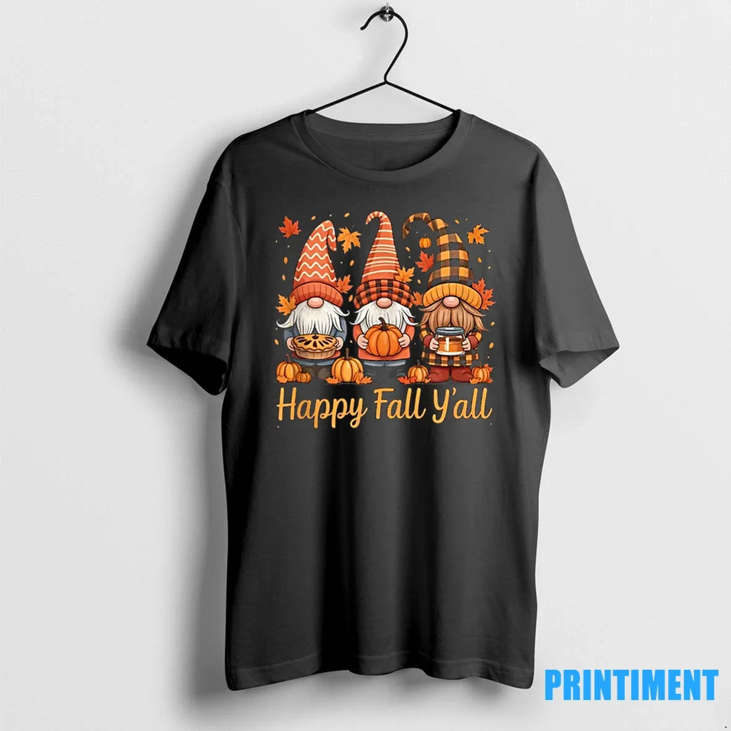 Happy Fall Yall Gnome Pumpkin Autumn Thanksgiving Gifts Tshirts Sweater Unisex T-shirt, Sweatshirt, Hoodie, Long Sleeve Tee - T-Shirt, Sweatshirt, Hoodie