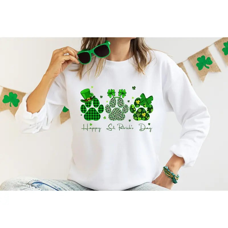 Happy St Pawtrick'S Day Dog Paw Shirtst Patrick'S Day Paws Shirtdog Paw St Paddys Day Shirt Dog Lover St Patrick'S Womans Shirtstyle{N002}2 T-Shirts, Hoodie, Sweatshirt - T-Shirt, Sweatshirt, Hoodie