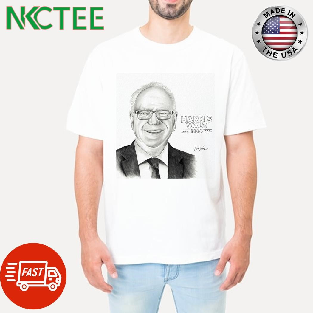 Harris Walz 2024 Tim Walz paint shirt Unisex T-shirt, Sweatshirt, Hoodie, Long Sleeve Tee - T-Shirt, Sweatshirt, Hoodie