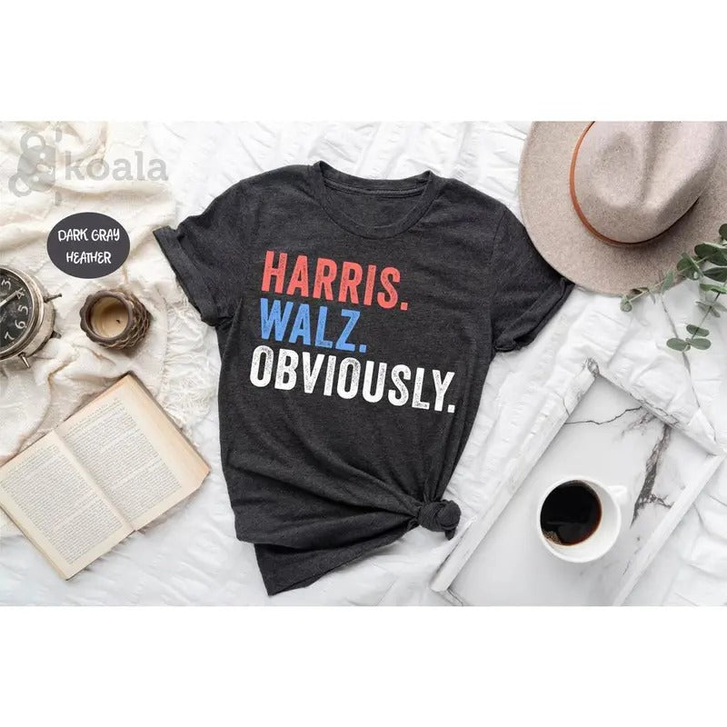 Harris Walz Obviously Shirt Harriz Shirt Harris Walz Shirt Kamala Harris Shirt Obviously Shirt Election Shirt Kamala Harris 2024 T-Shirts, Hoodie, Sweatshirt - T-Shirt, Sweatshirt, Hoodie