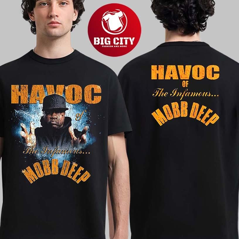 Havoc Of The Infamous Mobb Deep 30th Anniversary Tour 2025 Two Sided Shirt Unisex T-shirt, Sweatshirt, Hoodie, Long Sleeve Tee - T-Shirt, Sweatshirt, Hoodie