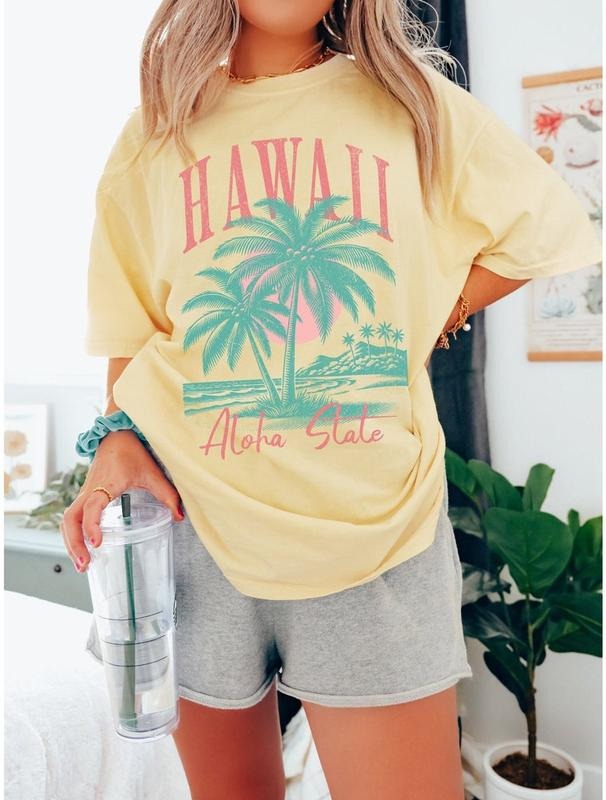 Hawaii Shirt Aloha State Shirt Summer Retro Summer Shirt Hawaiian Shirt Beach Beach Lover Gifted T-Shirts, Hoodie, Sweatshirt - T-Shirt, Sweatshirt, Hoodie