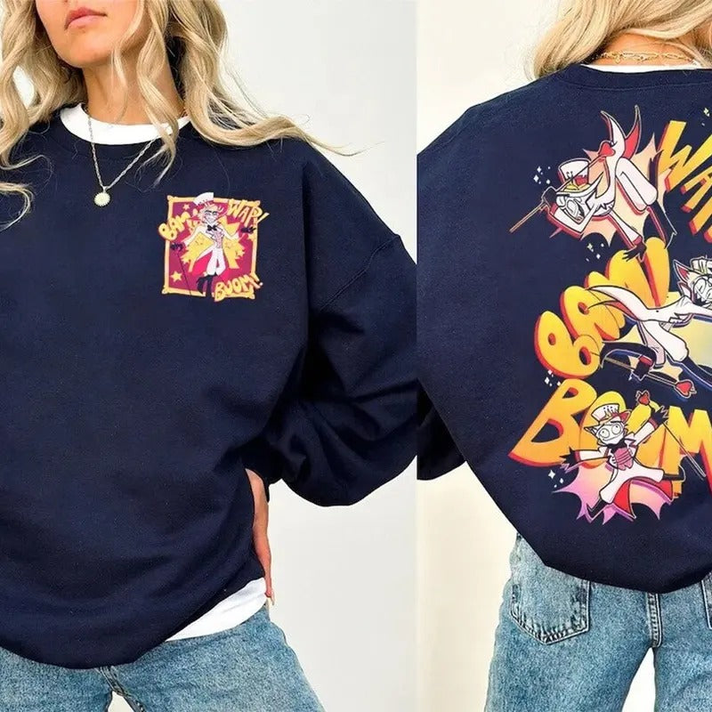 Hazbin Hotel 2Sided Lucifer Wap Bam Boom Lucifer Hazbin Hotel Womenswear Shirt Helluva Boss Alastor Hazbin Hotel Fans T-Shirts, Hoodie, Sweatshirt - T-Shirt, Sweatshirt, Hoodie