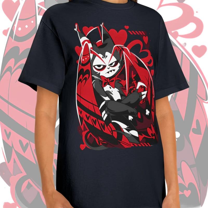 Hazbin Hotel Husk Retro Flair Womenswear Shirt T-Shirts, Hoodie, Sweatshirt - T-Shirt, Sweatshirt, Hoodie