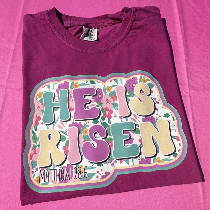 He Is Risen Comfort Colors T-Shirts, Hoodie, Sweatshirt - T-Shirt, Sweatshirt, Hoodie