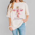 He Is Risen Easter Shirt Floral Cross Christian Faith Based Spring Religious Easter T-Shirts, Hoodie, Sweatshirt - T-Shirt, Sweatshirt, Hoodie