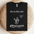 He Is Rizzin' Easter Basketball Funny Jesus Hoops Shirt Hilarious T-Shirts, Hoodie, Sweatshirt - T-Shirt, Sweatshirt, Hoodie