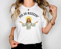 He Is Rizzin Jesus Easter Shirt Easter Funny Meme Shirt Christian Short Sleeve Gen Z Meme Y2K T-Shirts, Hoodie, Sweatshirt - T-Shirt, Sweatshirt, Hoodie