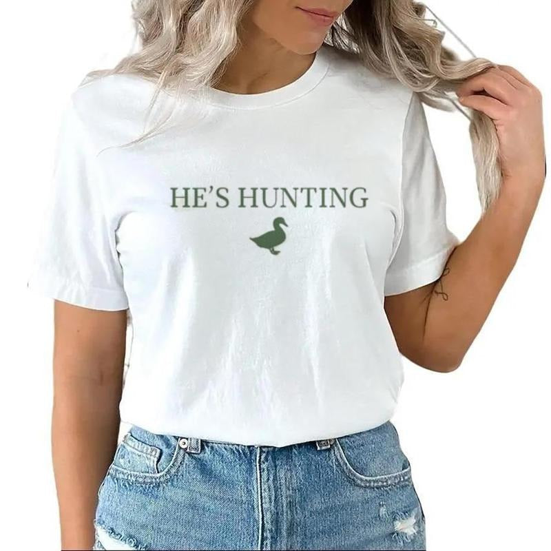He'S Hunting Duck Hunting Wife Duck Hunter Wife Funny Hunting Season Abandoned Wife Hunting Club Hunting Girlfriend T-Shirts, Hoodie, Sweatshirt - T-Shirt, Sweatshirt, Hoodie