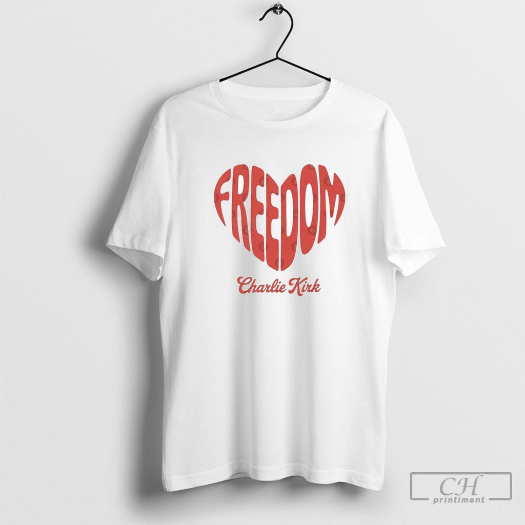 Heart Freedom Charlie Kirk Shirt Sweater Unisex T-shirt, Sweatshirt, Hoodie, Long Sleeve Tee - T-Shirt, Sweatshirt, Hoodie