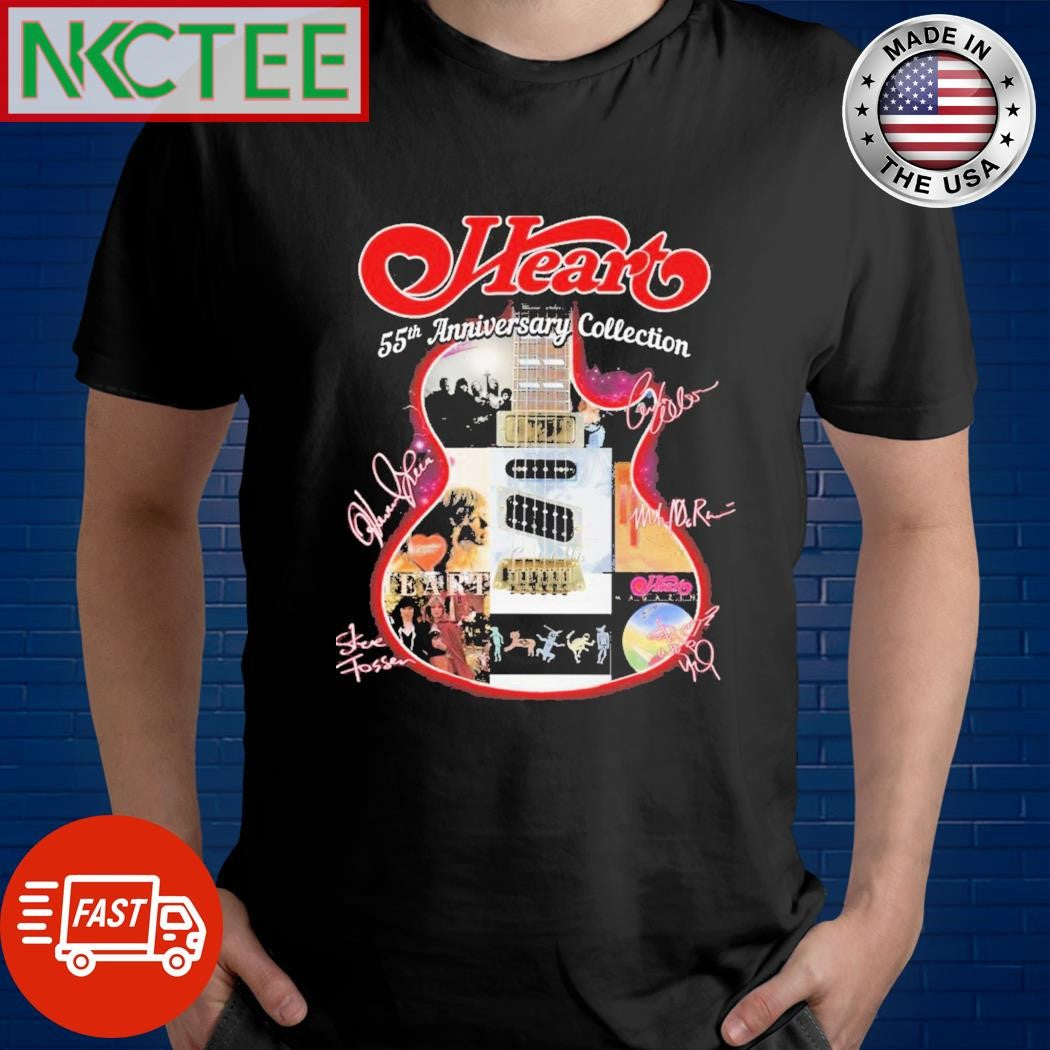 Heats 55th Anniversary Collection Signature And Guitar T-Shirt Unisex T-shirt, Sweatshirt, Hoodie, Long Sleeve Tee - T-Shirt, Sweatshirt, Hoodie