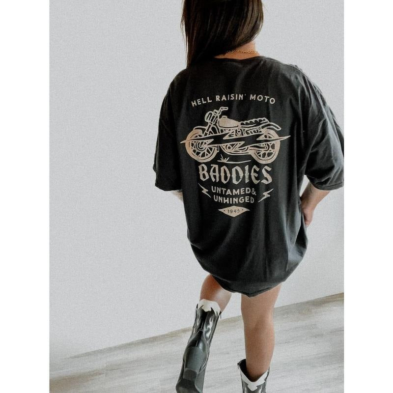 Hell Raisin' Moto Baddies Motorcycle Boho Edgy Grunge Shirt T-Shirts, Hoodie, Sweatshirt - T-Shirt, Sweatshirt, Hoodie