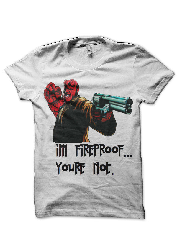 Hell Boy White Half Sleeve T-Shirts, Hoodie, Sweatshirt - T-Shirt, Sweatshirt, Hoodie