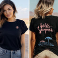 Hello Summer Beach Shirt Beach Lover Words Back VSCO Girl Beach Shirt T-Shirts, Hoodie, Sweatshirt - T-Shirt, Sweatshirt, Hoodie