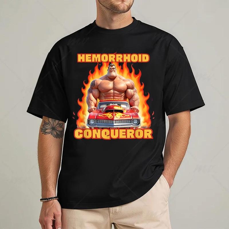Hemorrhoid Conqueror Funny Meme Y2k Clothes Streetwear T-Shirts, Hoodie, Sweatshirt - T-Shirt, Sweatshirt, Hoodie