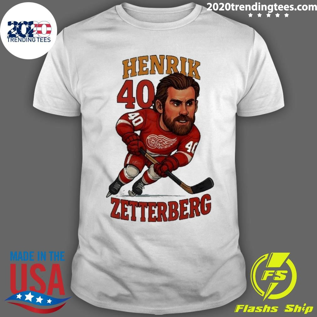 Henrik Zetterberg Detroit Red Wings Hockey Player Caricature Shirt Unisex T-shirt, Sweatshirt, Hoodie, Long Sleeve Tee - T-Shirt, Sweatshirt, Hoodie
