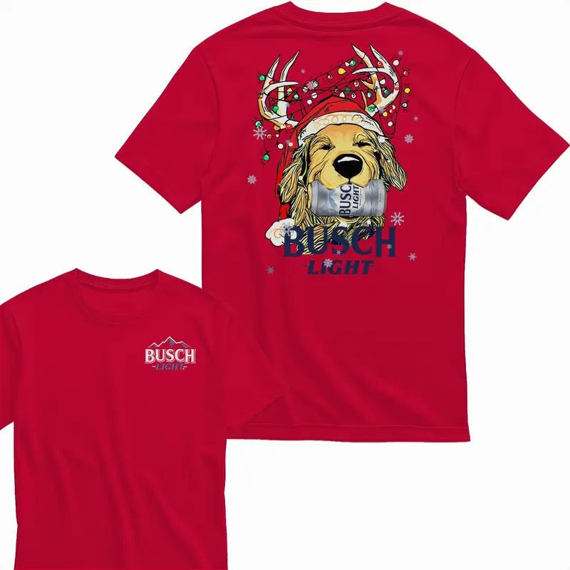 Busch Light Golden Dog 2 Sided Him Her Busch Light T-Shirts, Hoodie, Sweatshirt - T-Shirt, Sweatshirt, Hoodie