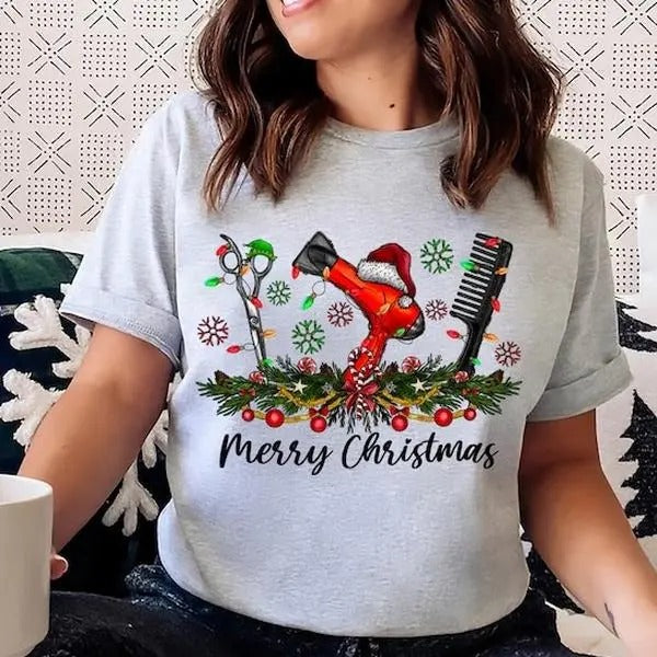Merry Hairstylist 100% Cotton Him Her T-Shirts, Hoodie, Sweatshirt - T-Shirt, Sweatshirt, Hoodie