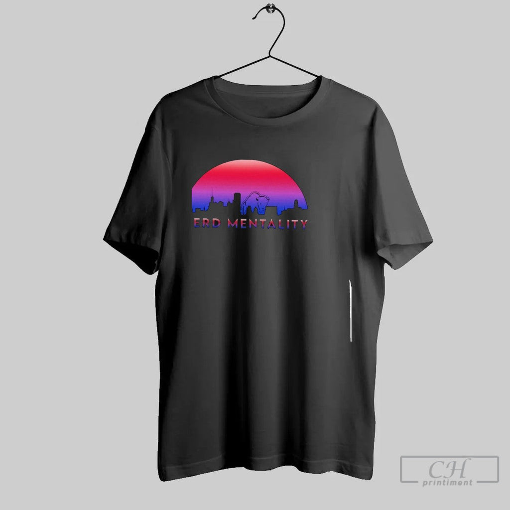 Herd Mentality Buffalo Skyline Retro T Shirt Unisex T-shirt, Sweatshirt, Hoodie, Long Sleeve Tee - T-Shirt, Sweatshirt, Hoodie