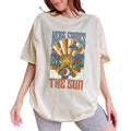 Here Comes Sun Shirt Retro Hippie Boho Sunshine Shirt Summer Day Motivational Comfy Her Tops Womenswear Cotton Fabric Relaxed Chic T-Shirts, Hoodie, Sweatshirt - T-Shirt, Sweatshirt, Hoodie