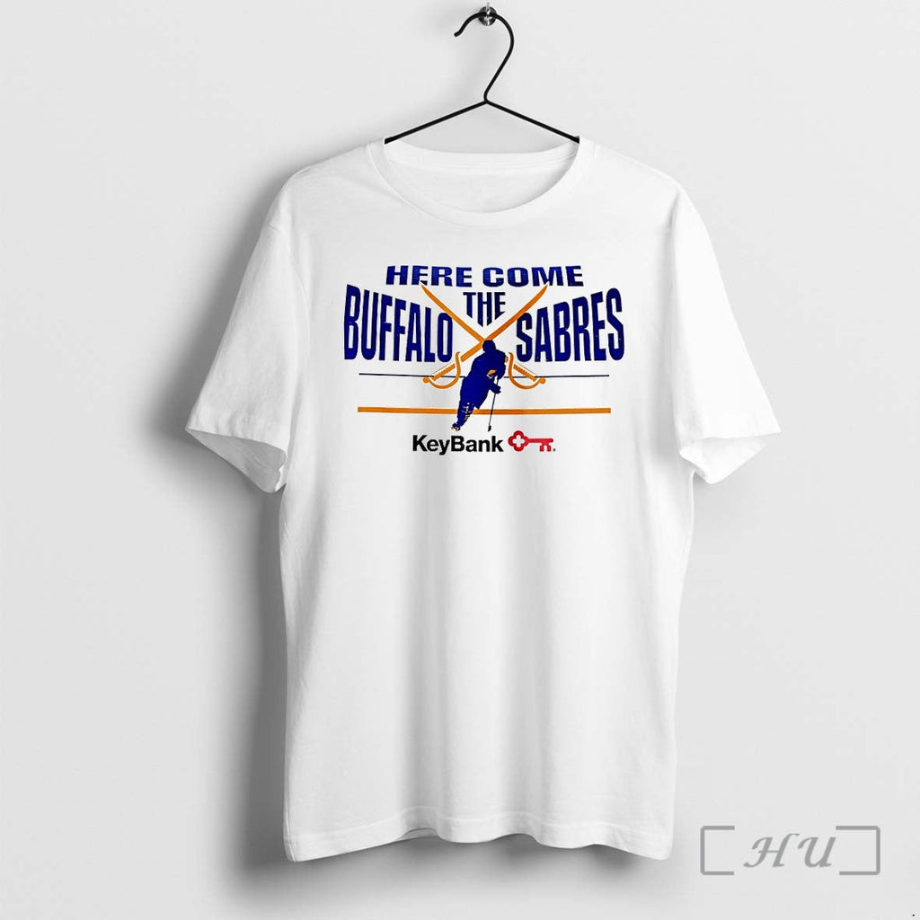 Here Come Buffalo The Sabres Keybank Tshirts Sweater Hoodie Jpg Unisex T-shirt, Sweatshirt, Hoodie, Long Sleeve Tee - T-Shirt, Sweatshirt, Hoodie