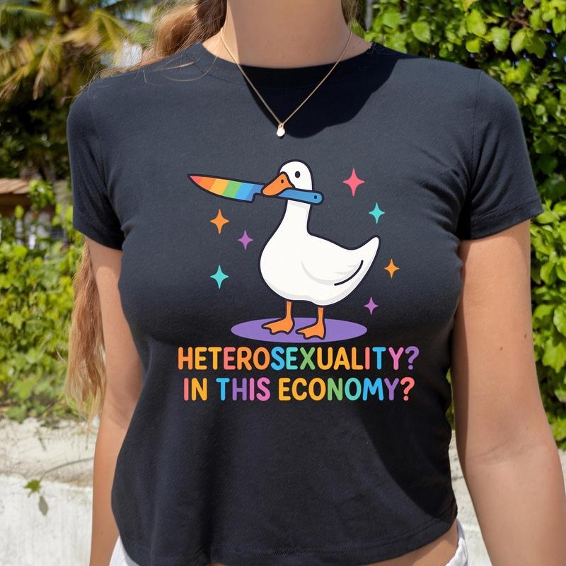 Heterosexuality This Economy Baby Pride Shirt LGBTQ Shirt Sexy Top Fitted T-Shirts, Hoodie, Sweatshirt - T-Shirt, Sweatshirt, Hoodie