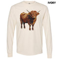 Highland Cow Faux Rhinestone Long Sleeve Comfort Colors T-Shirts, Hoodie, Sweatshirt - T-Shirt, Sweatshirt, Hoodie