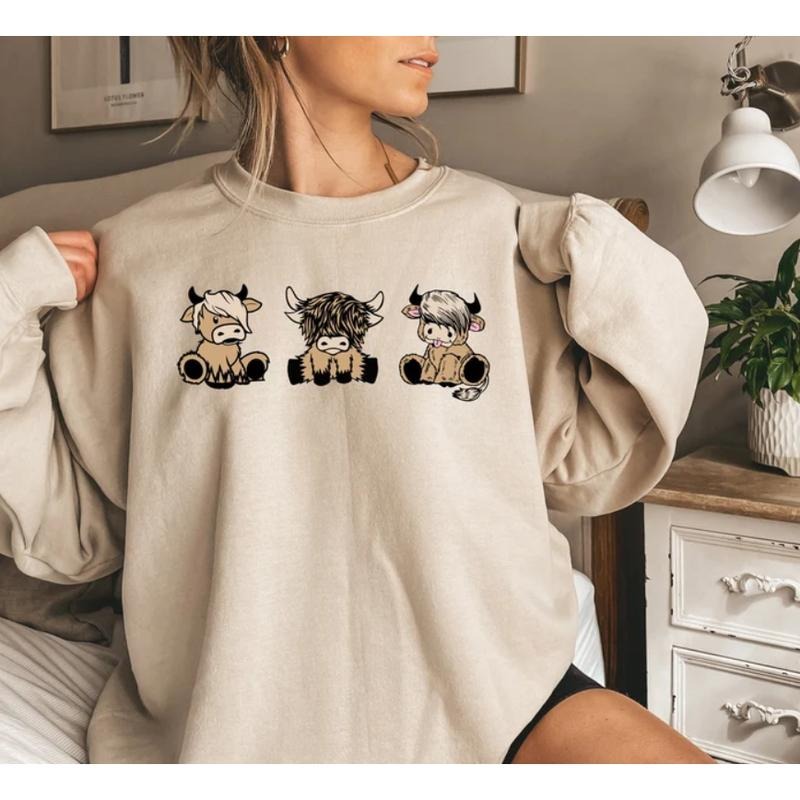 Highland Cow Cute Western Cozy Highland Cow Shirt Country Farm Lovers T-Shirts, Hoodie, Sweatshirt - T-Shirt, Sweatshirt, Hoodie