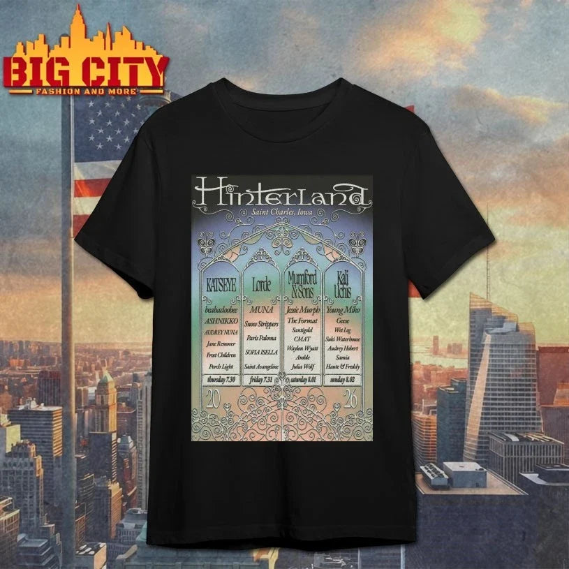 Hinterland St. Charles Iowa Jul 30-Aug 2 2026 Poster shirt Unisex T-shirt, Sweatshirt, Hoodie, Long Sleeve Tee - T-Shirt, Sweatshirt, Hoodie