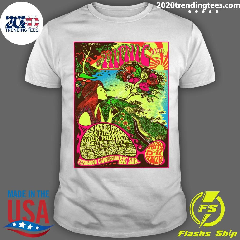 Hipnic XVII May 15-17 2026 Fernwood Resort Big Sur CA Shirt Unisex T-shirt, Sweatshirt, Hoodie, Long Sleeve Tee - T-Shirt, Sweatshirt, Hoodie