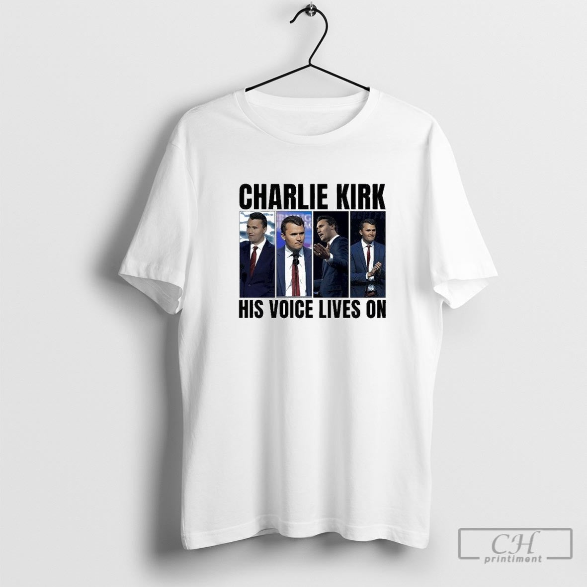 His Voice Lives On Charlie Kirk Shirt Sweater Unisex T-shirt, Sweatshirt, Hoodie, Long Sleeve Tee - T-Shirt, Sweatshirt, Hoodie