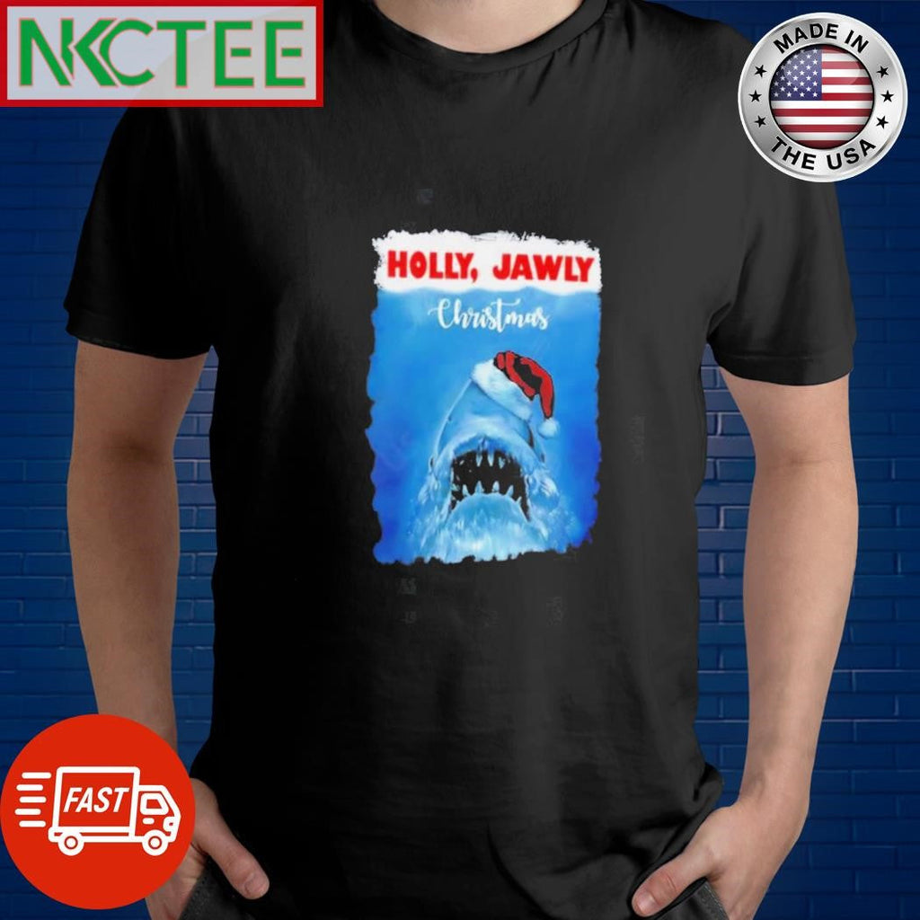 Holly Jawly Christmas Jaws Shark shirt Unisex T-shirt, Sweatshirt, Hoodie, Long Sleeve Tee - T-Shirt, Sweatshirt, Hoodie