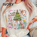 Holly Jolly Doodle Shirt Shirt Comfort Colors Shirt (COMFORT COLORS CASUAL SHIRT SHIRT) Cotton Fabric Womenswear Top Printed T-Shirts, Hoodie, Sweatshirt - T-Shirt, Sweatshirt, Hoodie