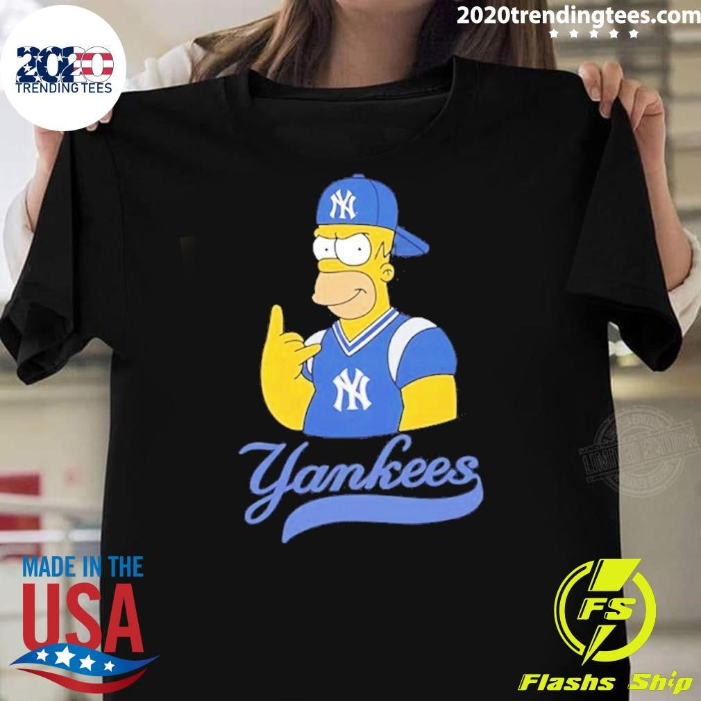Homer Simpson X New York Yankees 2026 Shirt Unisex T-shirt, Sweatshirt, Hoodie, Long Sleeve Tee - T-Shirt, Sweatshirt, Hoodie