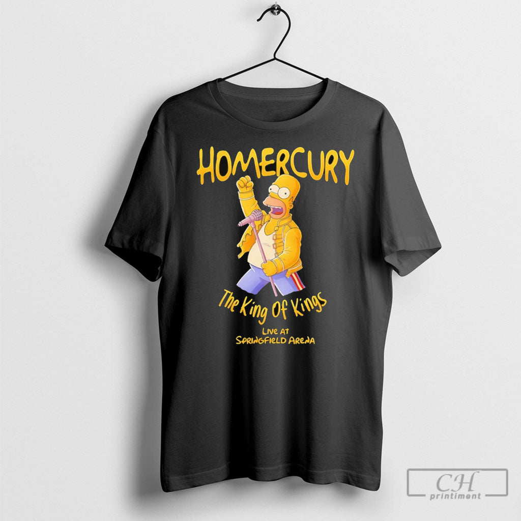 Homercury The King Of Kings Homer Simpson Unisex T-shirt, Sweatshirt, Hoodie, Long Sleeve Tee - T-Shirt, Sweatshirt, Hoodie