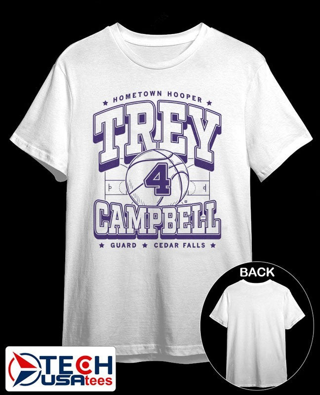 Hometown Hooper Trey Campbell #4 Max Collegiate shirt Unisex T-shirt, Sweatshirt, Hoodie, Long Sleeve Tee - T-Shirt, Sweatshirt, Hoodie
