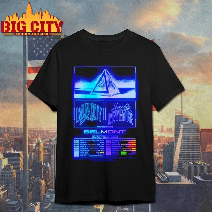 Honey Revenge And Rain City Drive Eu-uk Tour 2026 Shirt Unisex T-shirt, Sweatshirt, Hoodie, Long Sleeve Tee - T-Shirt, Sweatshirt, Hoodie