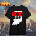 Hoosier Daddy Indiana State Map Shirt Unisex T-shirt, Sweatshirt, Hoodie, Long Sleeve Tee - T-Shirt, Sweatshirt, Hoodie